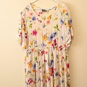 RAJA VINTAGE FLORAL MAXI DRESS  SIZE large